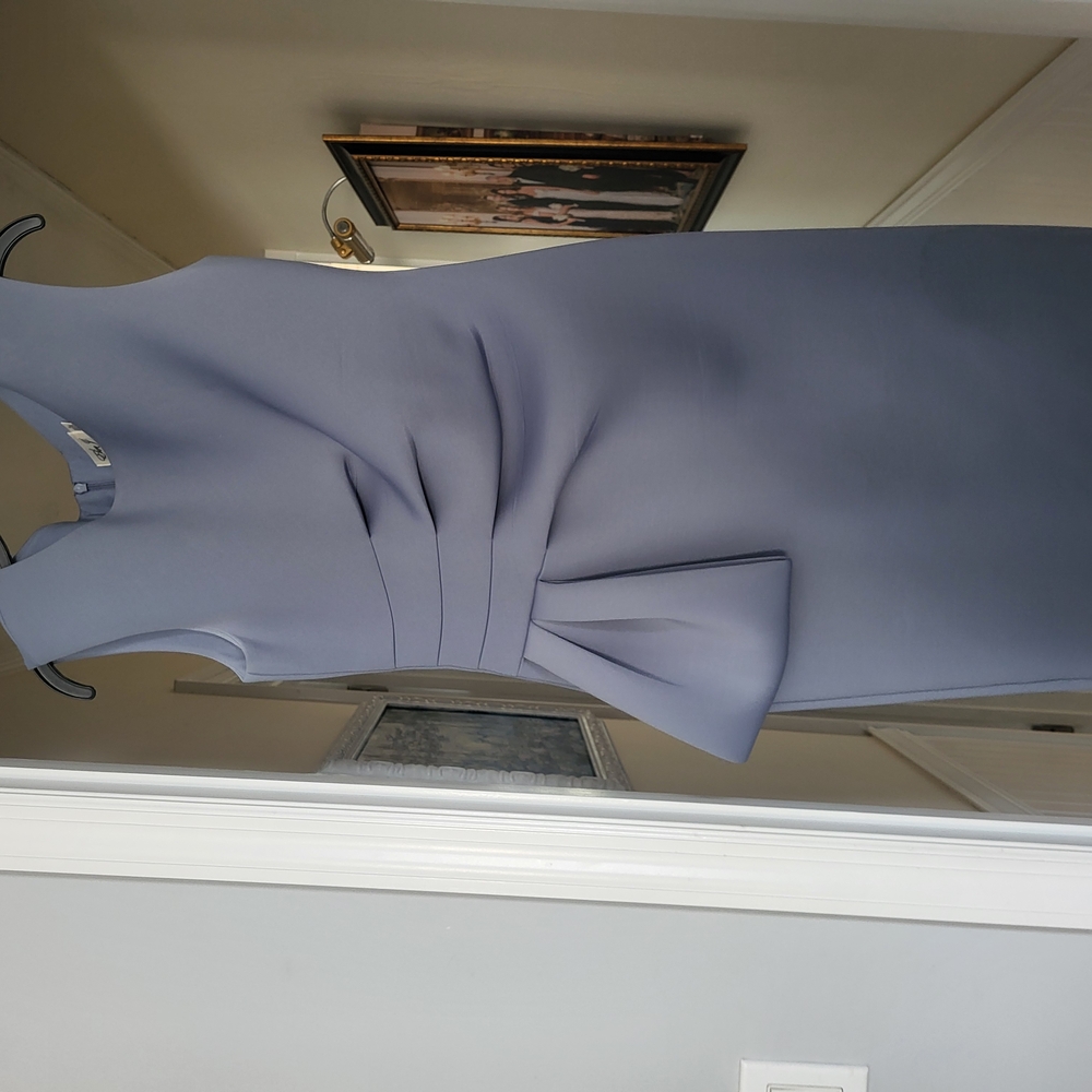 Eliza J Silver Gray Halter Sheath Dress